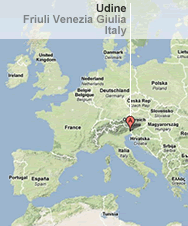 Map of Udine - Italy